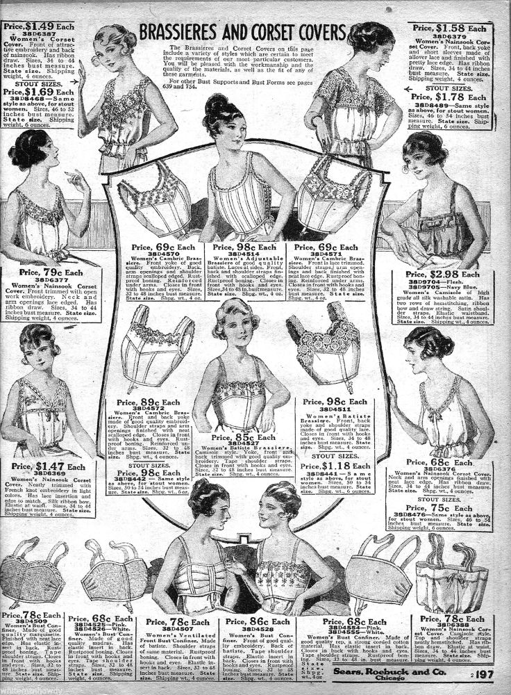 Ladies Antique Lingerie Advertising, 1920's